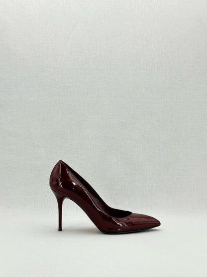 Pre - loved ALEXANDER MCQUEEN Burgundy Size EU 38.5 Pumps at Reems Closet