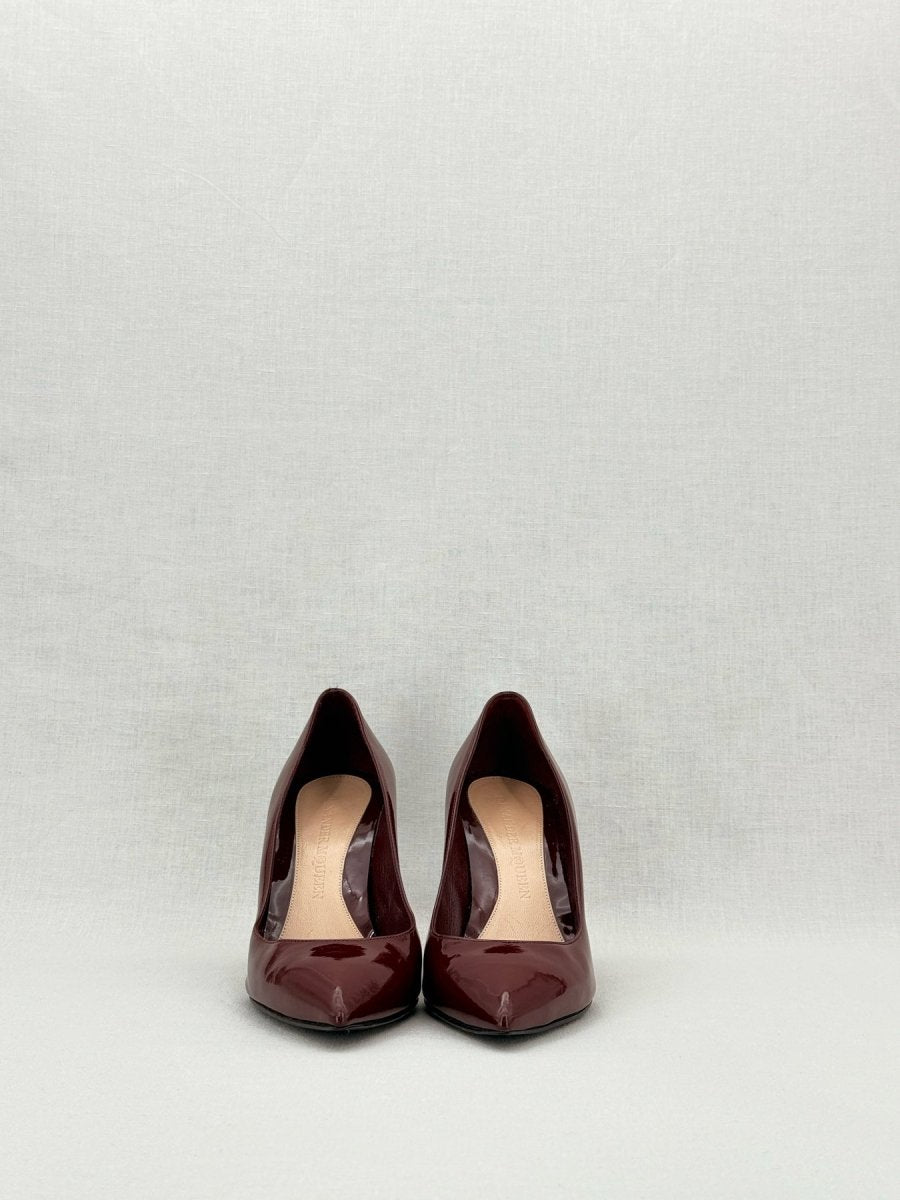 Pre - loved ALEXANDER MCQUEEN Burgundy Size EU 38.5 Pumps at Reems Closet