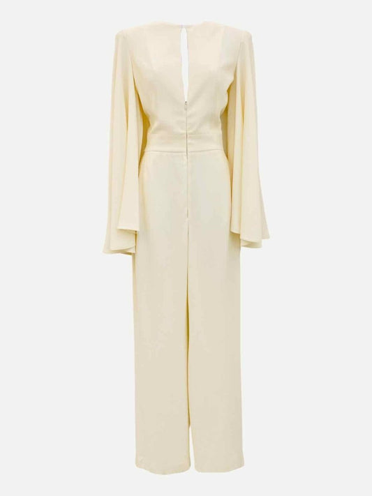 Pre - loved ALEXANDER MCQUEEN Butterfly Sleeve Cream Jumpsuit at Reems Closet