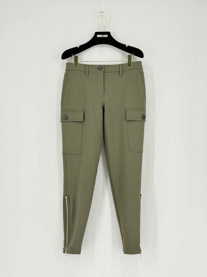 Pre - loved ALEXANDER MCQUEEN Cropped Khaki Size US 2 Pants at Reems Closet