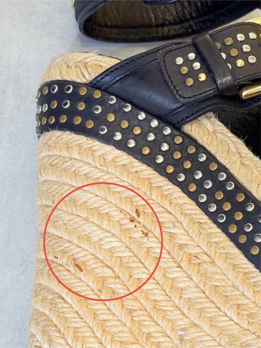 Pre - loved ALEXANDER MCQUEEN Espadrille Black Size EU 37 Wedges at Reems Closet