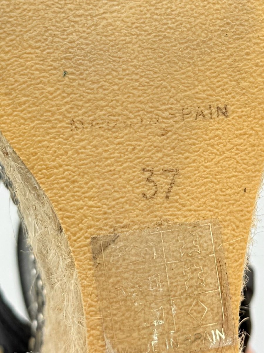 Pre - loved ALEXANDER MCQUEEN Espadrille Black Size EU 37 Wedges at Reems Closet