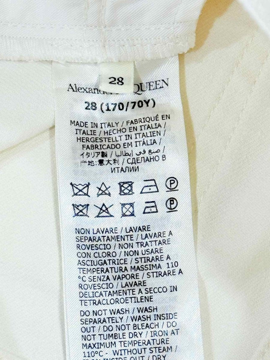 Pre - loved ALEXANDER MCQUEEN Flared White Size 28 Jeans at Reems Closet