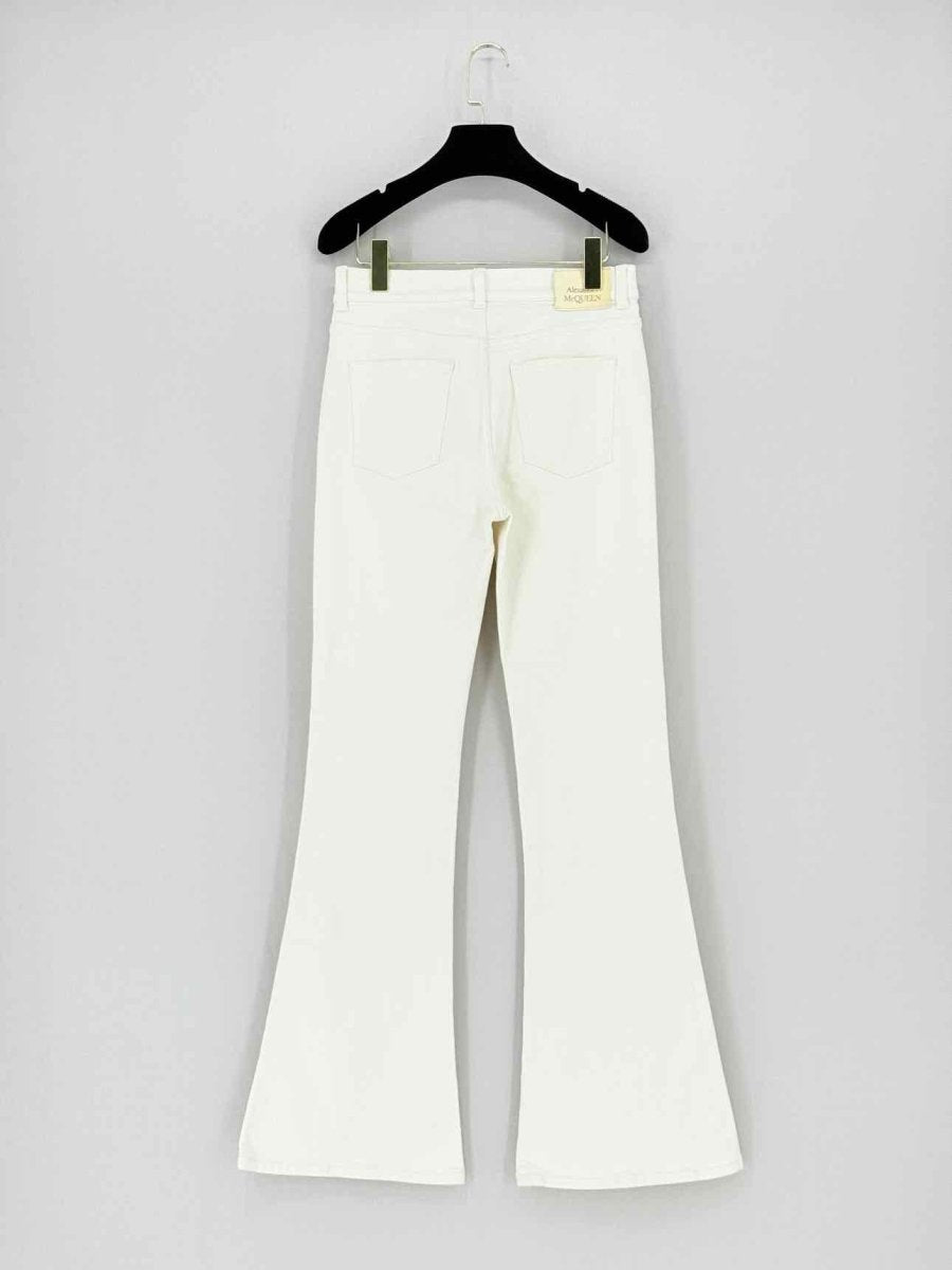 Pre - loved ALEXANDER MCQUEEN Flared White Size 28 Jeans at Reems Closet