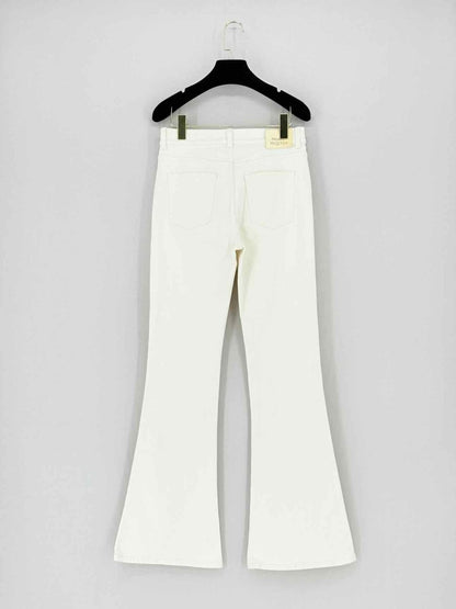 Pre - loved ALEXANDER MCQUEEN Flared White Size 28 Jeans at Reems Closet