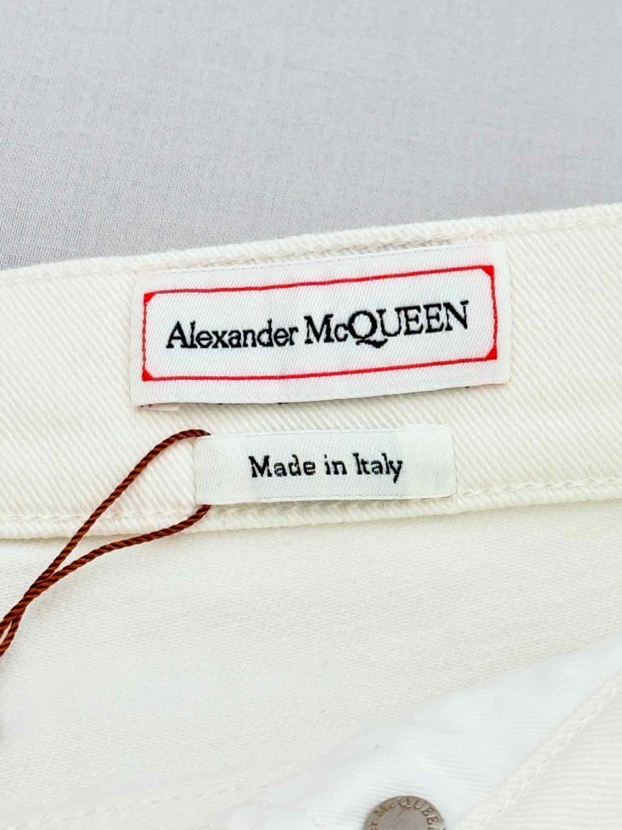 Pre - loved ALEXANDER MCQUEEN Flared White Size 28 Jeans at Reems Closet