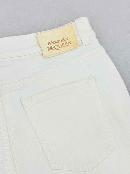 Pre - loved ALEXANDER MCQUEEN Flared White Size 28 Jeans at Reems Closet