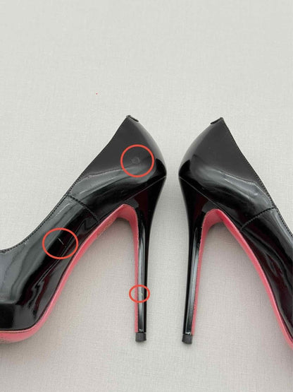 Pre - loved ALEXANDER MCQUEEN Heart Black Size EU 37 Pumps at Reems Closet
