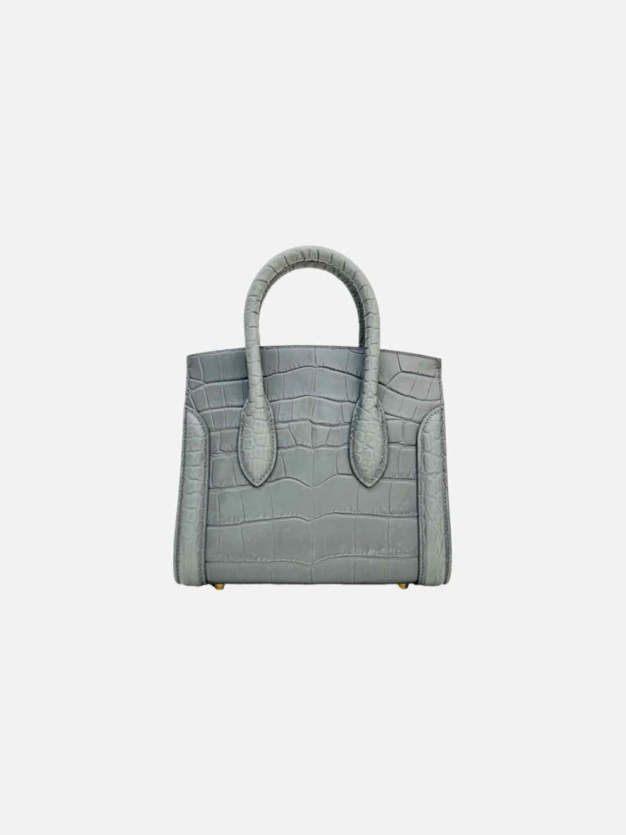 Pre-loved ALEXANDER MCQUEEN Heroine 21 Grey Top Handle from Reems Closet