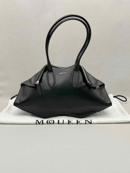 Pre-loved ALEXANDER MCQUEEN Manta Black Shoulder Bag at Reems Closet