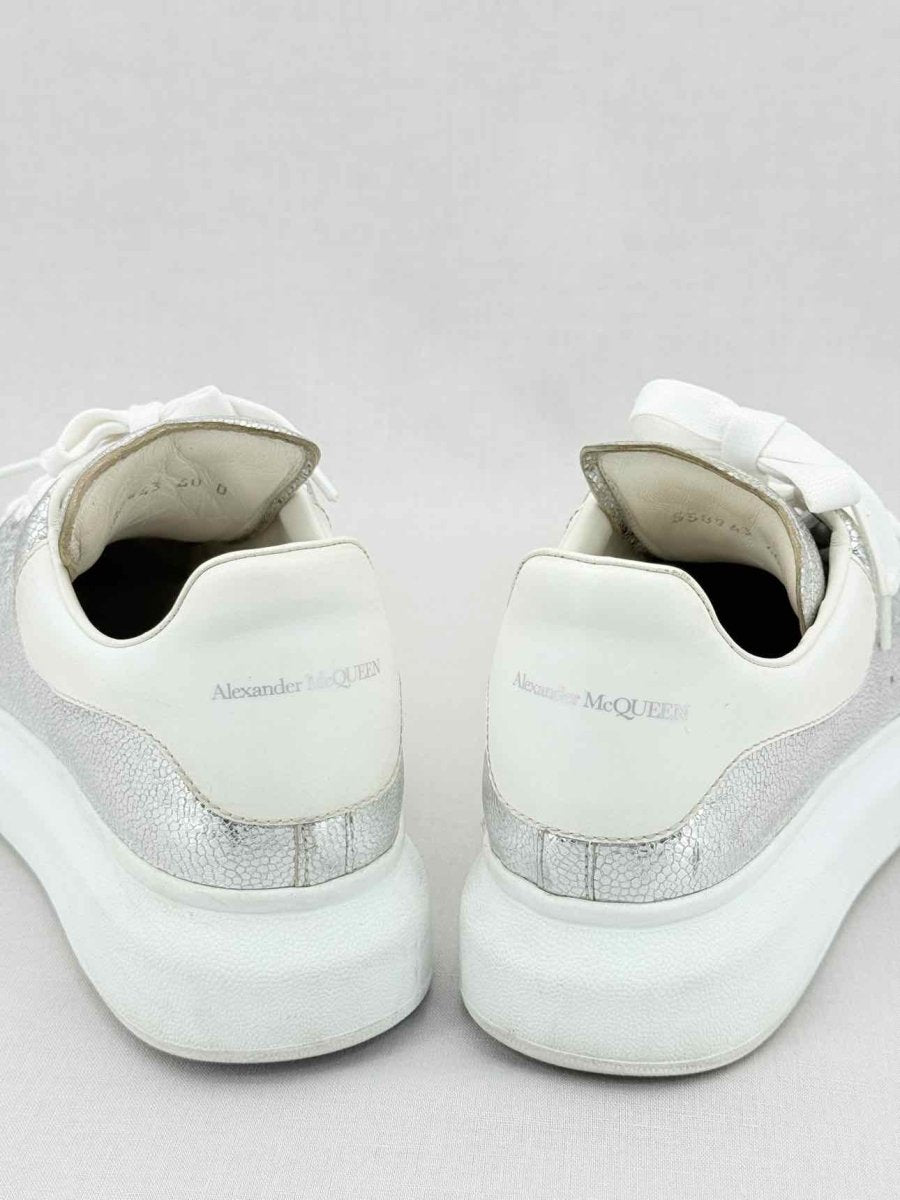 Pre - loved ALEXANDER MCQUEEN Metallic Silver Size EU 40 Sneakers at Reems Closet