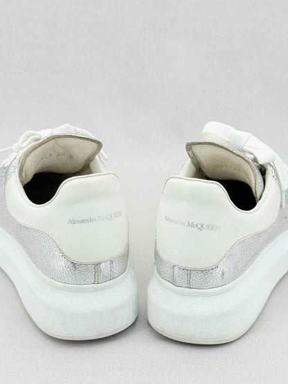 Pre - loved ALEXANDER MCQUEEN Metallic Silver Size EU 40 Sneakers at Reems Closet