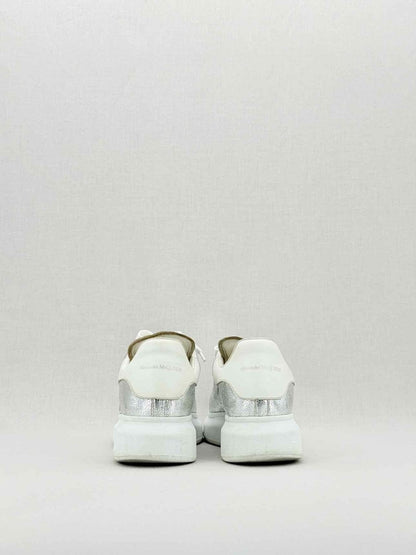 Pre - loved ALEXANDER MCQUEEN Metallic Silver Size EU 40 Sneakers at Reems Closet