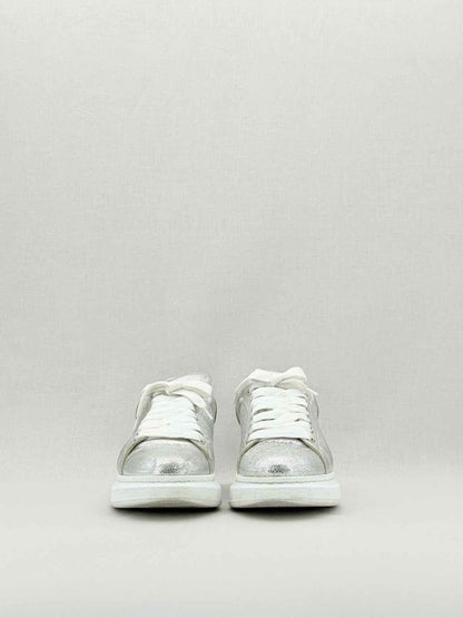 Pre - loved ALEXANDER MCQUEEN Metallic Silver Size EU 40 Sneakers at Reems Closet