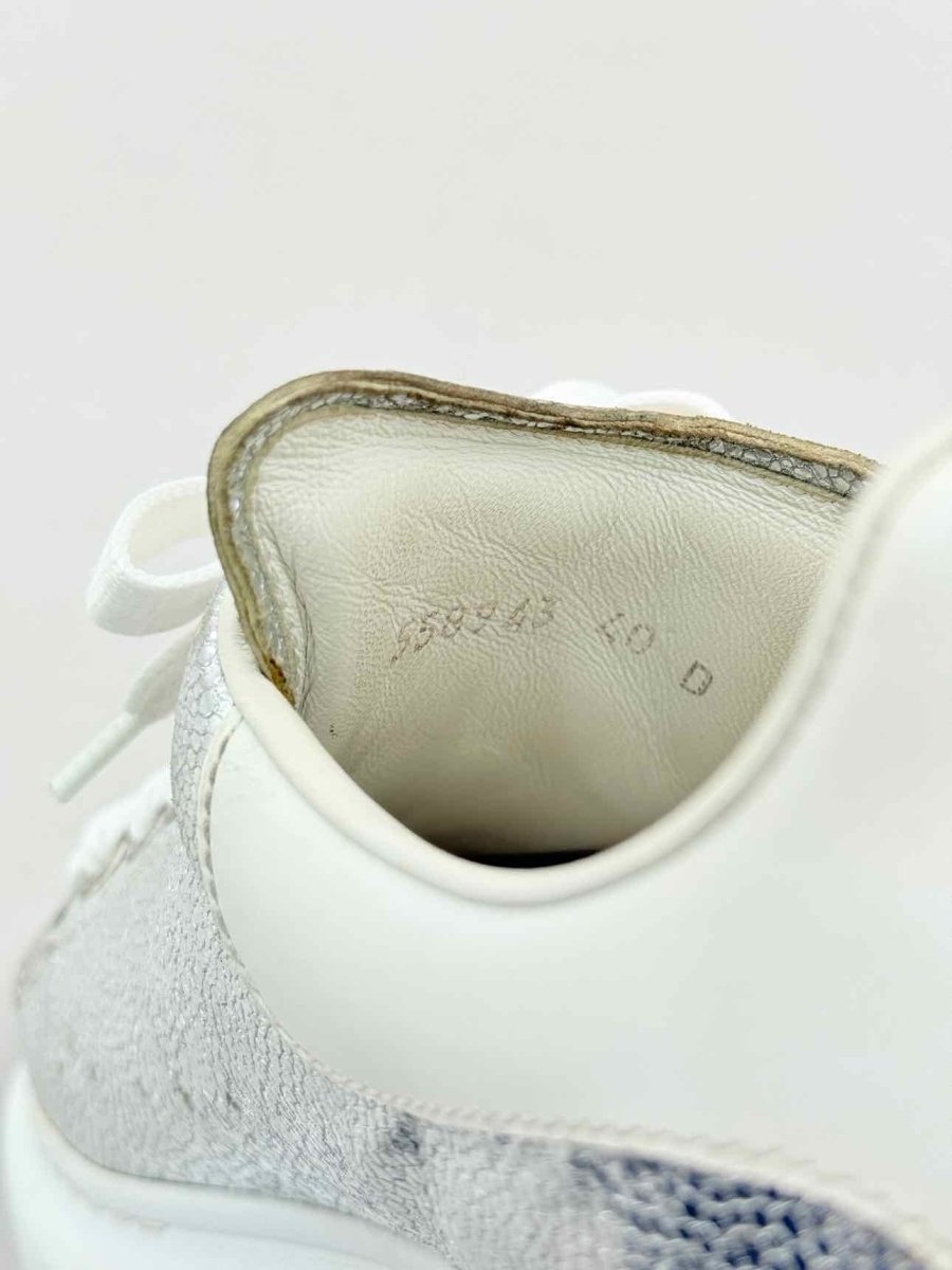 Pre - loved ALEXANDER MCQUEEN Metallic Silver Size EU 40 Sneakers at Reems Closet