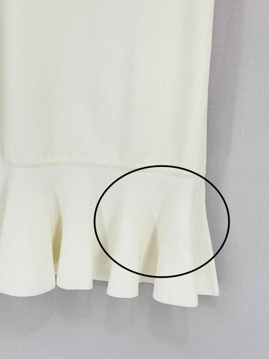 Pre-loved ALEXANDER MCQUEEN Pearl Bodice Cream Short Dress at Reems Closet