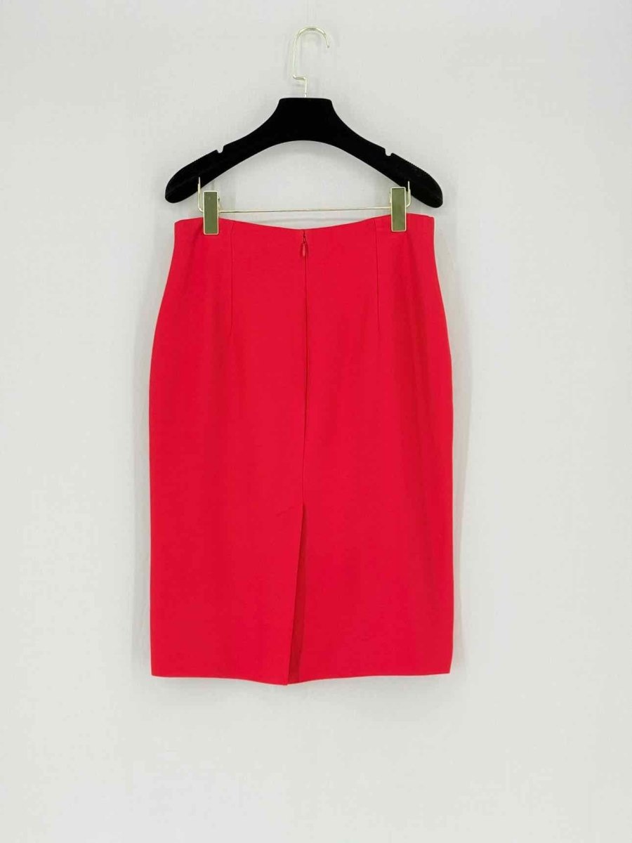 Pre - loved ALEXANDER MCQUEEN Red Size US 8 Pencil Skirt at Reems Closet
