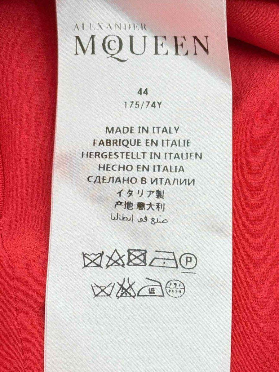 Pre - loved ALEXANDER MCQUEEN Red Size US 8 Pencil Skirt at Reems Closet