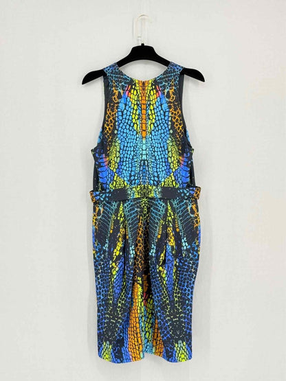 Pre - loved ALEXANDER MCQUEEN Size US 8 Knee Length Dress at Reems Closet