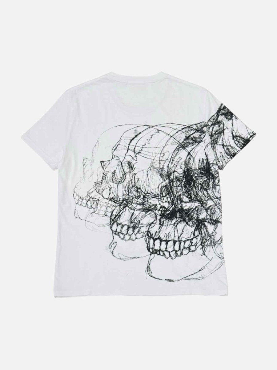 Pre - loved ALEXANDER MCQUEEN Skull White T-shirt at Reems Closet