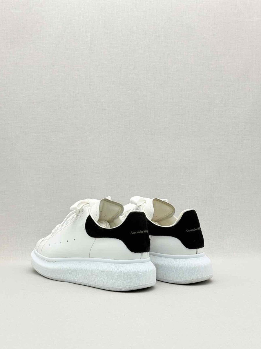 Pre-loved ALEXANDER MCQUEEN White & Black Size EU 39 Sneakers at Reems Closet