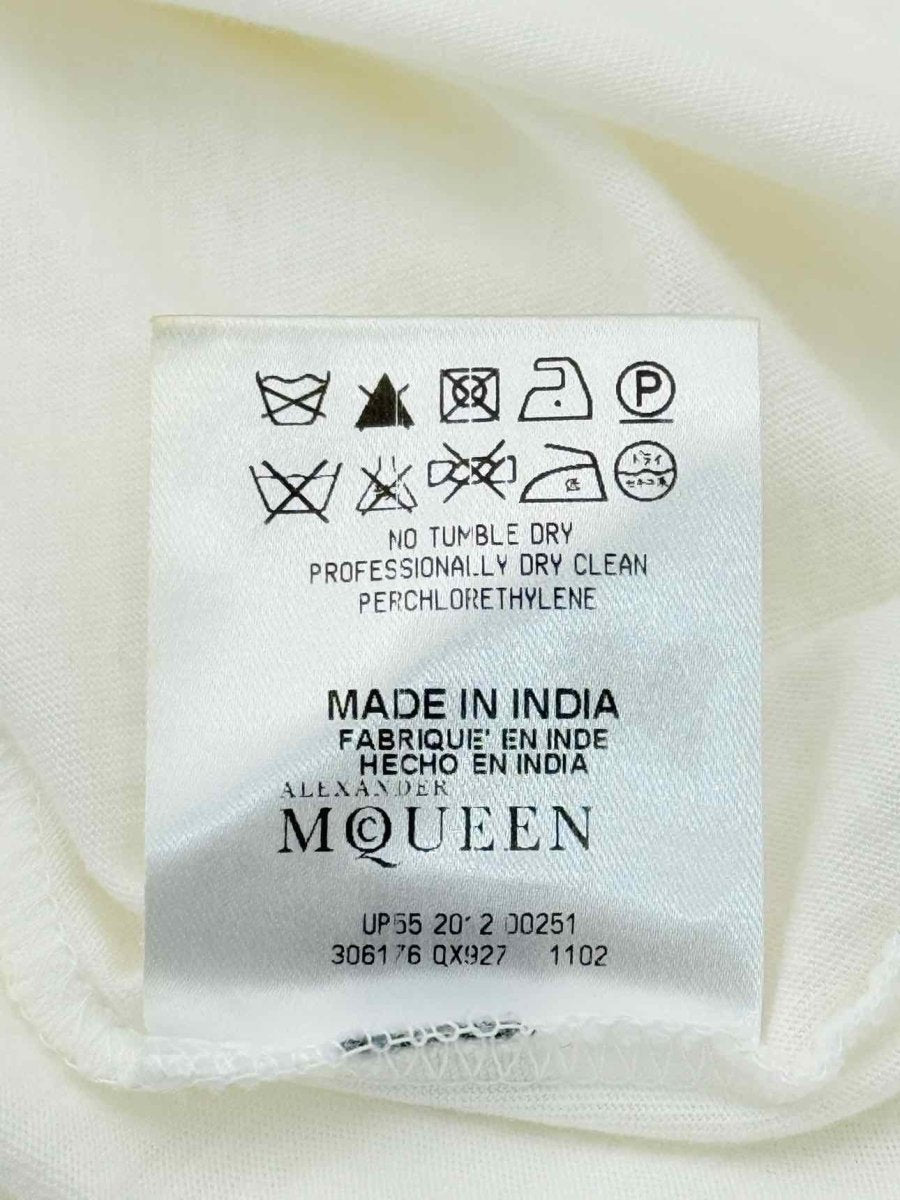 Pre - loved ALEXANDER MCQUEEN White Skull Embellished Size US 4 Top at Reems Closet