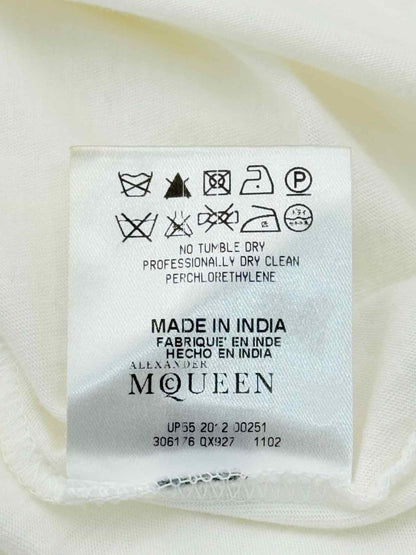 Pre - loved ALEXANDER MCQUEEN White Skull Embellished Size US 4 Top at Reems Closet