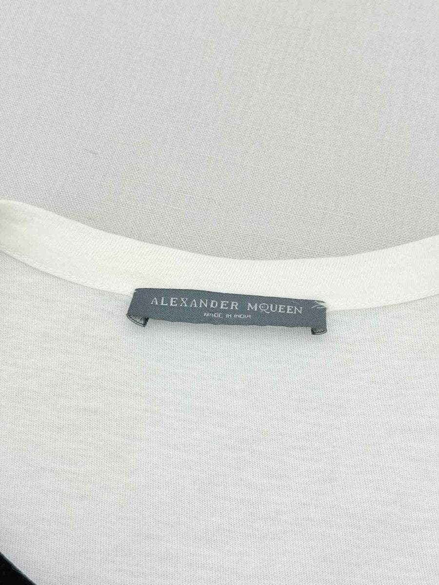 Pre - loved ALEXANDER MCQUEEN White Skull Embellished Size US 4 Top at Reems Closet