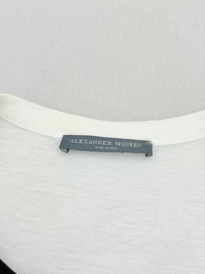 Pre - loved ALEXANDER MCQUEEN White Skull Embellished Size US 4 Top at Reems Closet