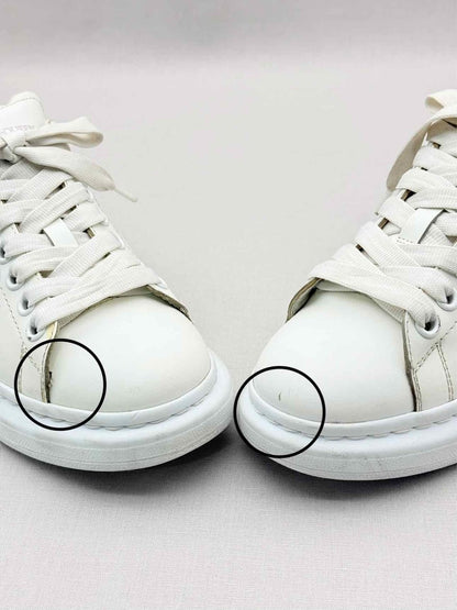 Pre-loved ALEXANDER MCQUEEN White w/ Blue Size EU 38 Sneakers at Reems Closet