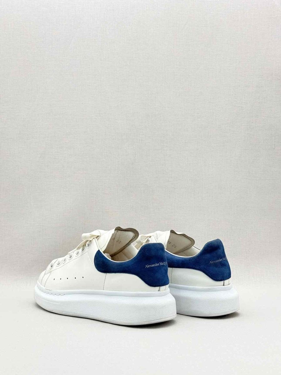 Pre-loved ALEXANDER MCQUEEN White w/ Blue Size EU 38 Sneakers at Reems Closet