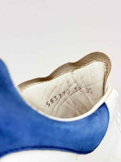 Pre-loved ALEXANDER MCQUEEN White w/ Blue Size EU 38 Sneakers at Reems Closet