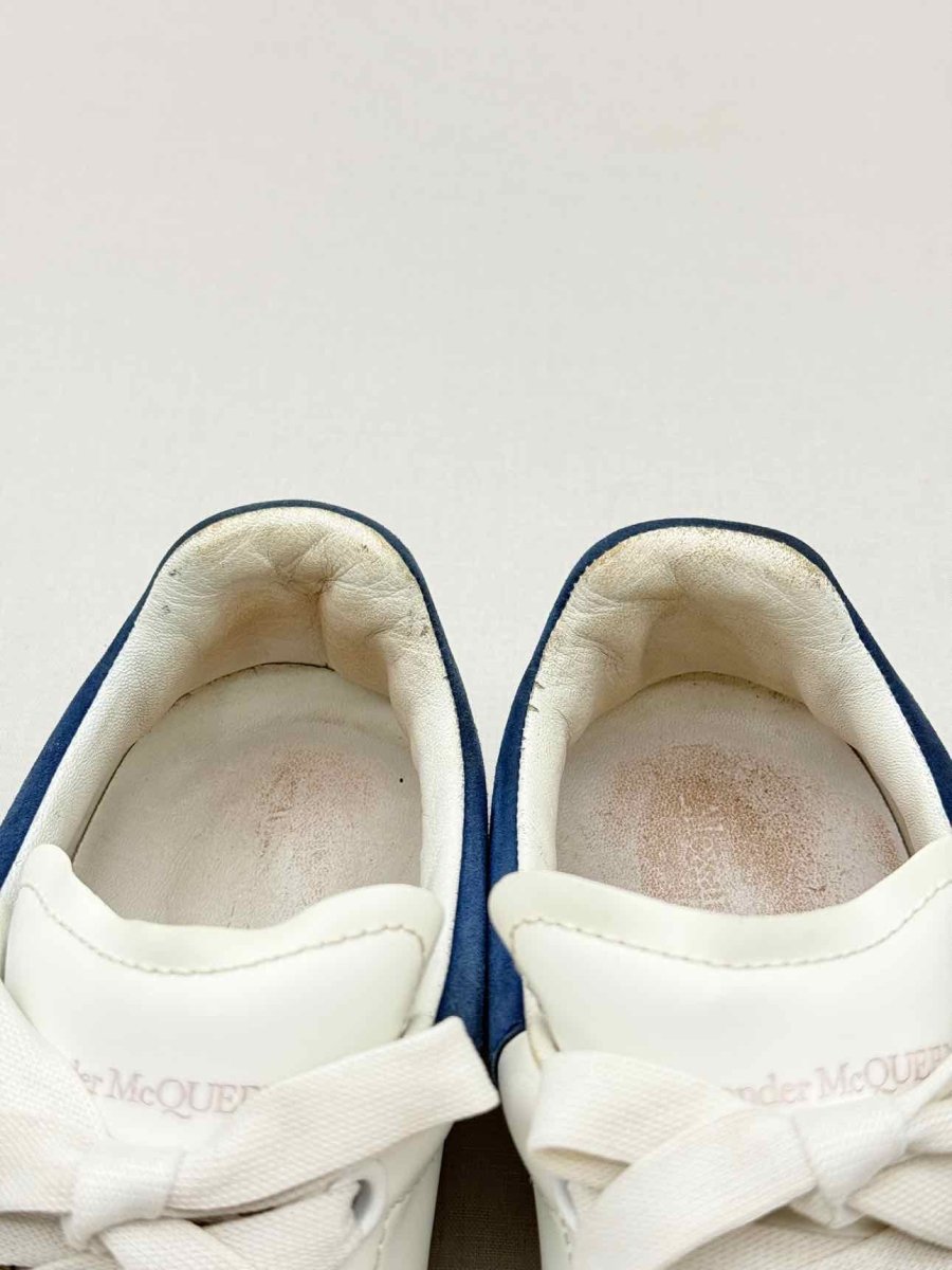 Pre-loved ALEXANDER MCQUEEN White w/ Blue Size EU 38 Sneakers at Reems Closet
