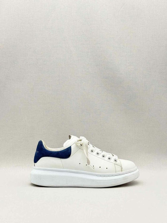 Pre-loved ALEXANDER MCQUEEN White w/ Blue Size EU 38 Sneakers at Reems Closet