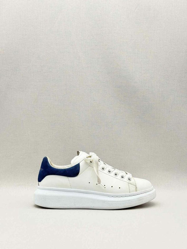 Pre-loved ALEXANDER MCQUEEN White w/ Blue Size EU 38 Sneakers at Reems Closet