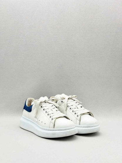 Pre-loved ALEXANDER MCQUEEN White w/ Blue Size EU 38 Sneakers at Reems Closet