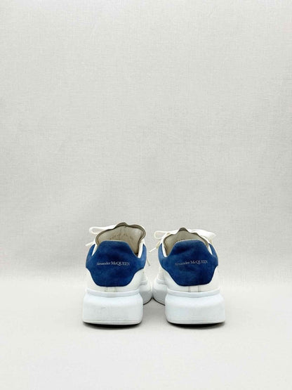Pre-loved ALEXANDER MCQUEEN White w/ Blue Size EU 38 Sneakers at Reems Closet
