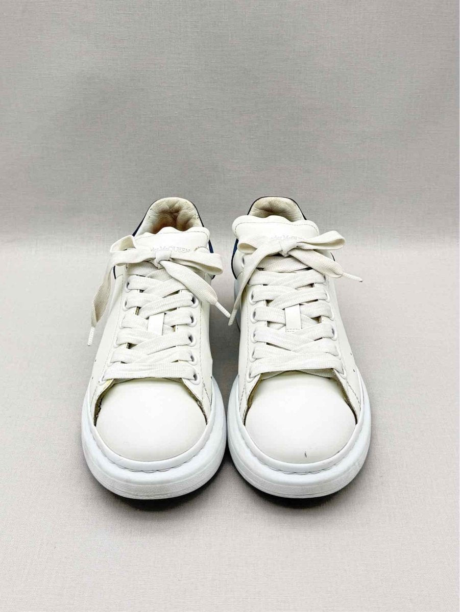 Pre-loved ALEXANDER MCQUEEN White w/ Blue Size EU 38 Sneakers at Reems Closet