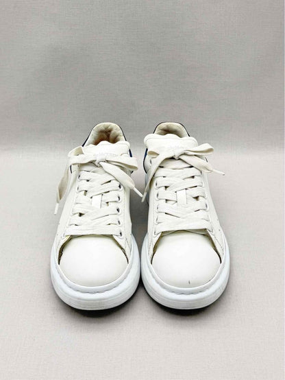 Pre-loved ALEXANDER MCQUEEN White w/ Blue Size EU 38 Sneakers at Reems Closet