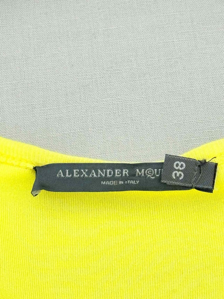 Pre - loved ALEXANDER MCQUEEN Yellow Size US 2 Knee Length Dress at Reems Closet