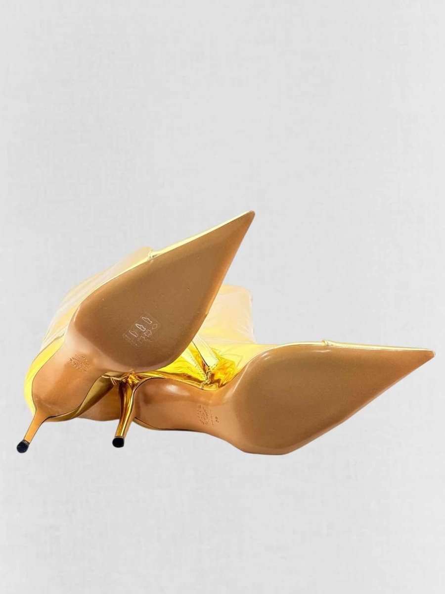 Pre - loved ALEXANDER VAUTHIER Gold Size EU 39 Knee High Boots at Reems Closet