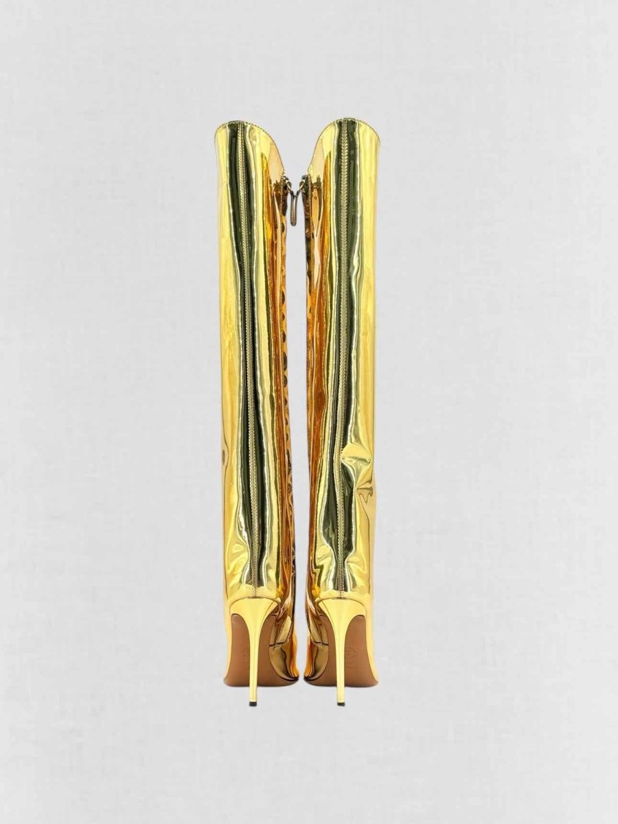 Pre - loved ALEXANDER VAUTHIER Gold Size EU 39 Knee High Boots at Reems Closet