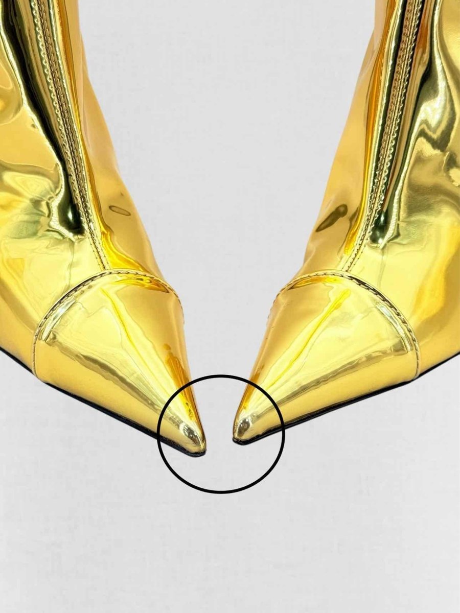 Pre - loved ALEXANDER VAUTHIER Gold Size EU 39 Knee High Boots at Reems Closet