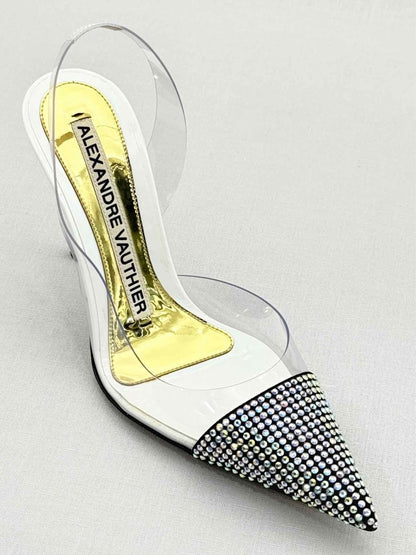 Pre - loved ALEXANDER VAUTHIER White Size EU 37 Slingbacks at Reems Closet