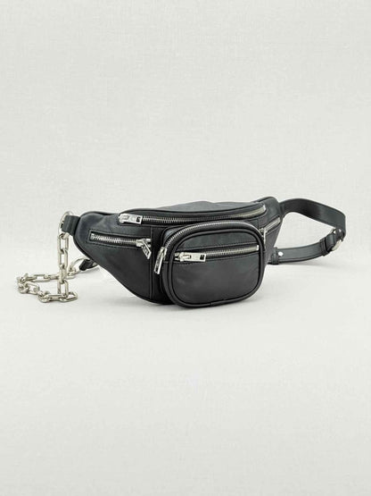 Pre - loved ALEXANDER WANG Attica Black Belt Bag at Reems Closet