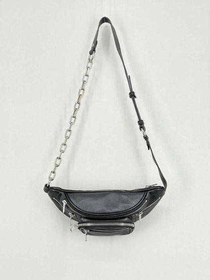 Pre - loved ALEXANDER WANG Attica Black Belt Bag at Reems Closet