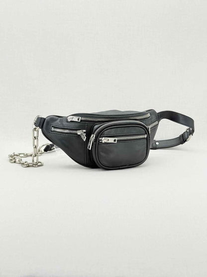 Pre - loved ALEXANDER WANG Attica Black Belt Bag at Reems Closet