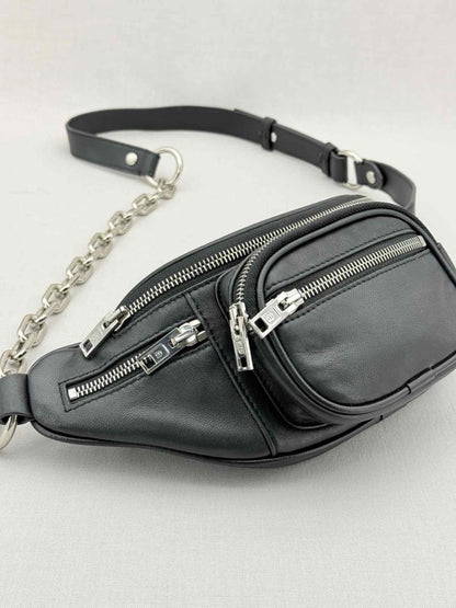 Pre - loved ALEXANDER WANG Attica Black Belt Bag at Reems Closet