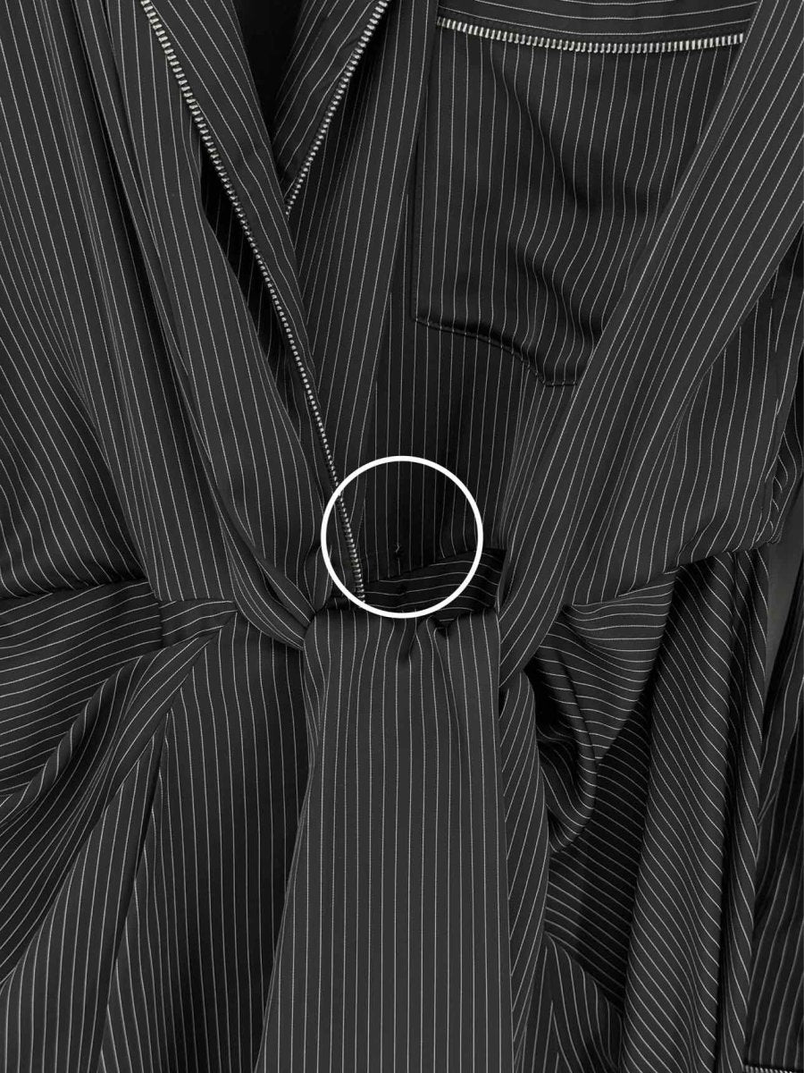 Pre - loved ALEXANDER WANG Black Pinstripe Size US 8 Short Dress at Reems Closet