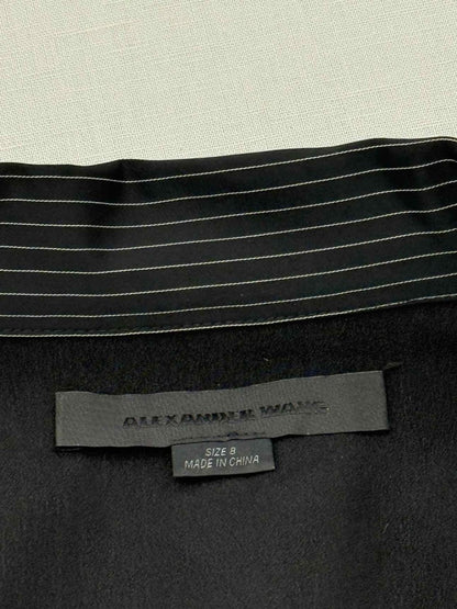 Pre - loved ALEXANDER WANG Black Pinstripe Size US 8 Short Dress at Reems Closet